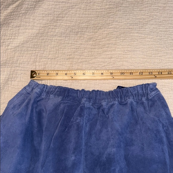 Monterey Bay Ice Blue Suede Button-Front Women's Midi Pencil Skirt NWOT - Picture 10 of 12